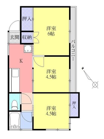 ハイムＵＱの物件間取画像